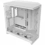 Korpusas PC Midi Tower NZXT H9 Flow RGB+ — Baltas, palaiko ATX/EATX/Micro-ITX, grūdintas stiklas, 3x140mm priekiniai + 1x120mm galiniai ventiliatoriai