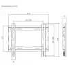 SBOX PLB-2222F-2 stacionarus TV kronšteinas prie sienos, 23-43 colių, 45 kg, VESA 200x200