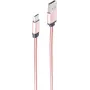USB kabelis ShiverPeaks BS14-11002 1 m USB-A Micro-USB B rožinis auksas