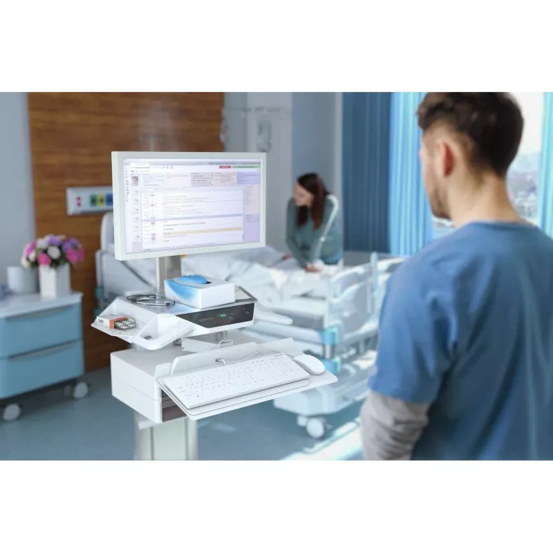 Contour Design Active Key Contour QuickClean Medicininė klaviatūra IP68 pilno dydžio laidinė balta DE C8112