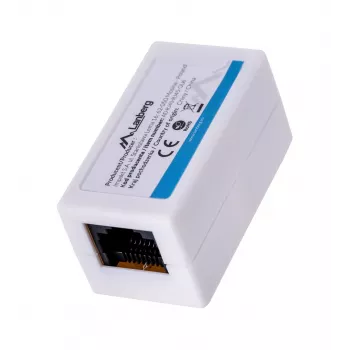 Tinklo jungtis LANBERG AD-RJ45-RJ45-OU6 — balta RJ-45 1 įėjimas į 1 išėjimą