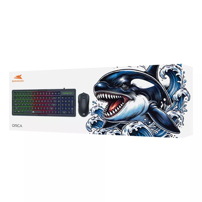 Baracuda BGC-012 Orca Black Combo – žaidimų klaviatūros ir pelės rinkinys