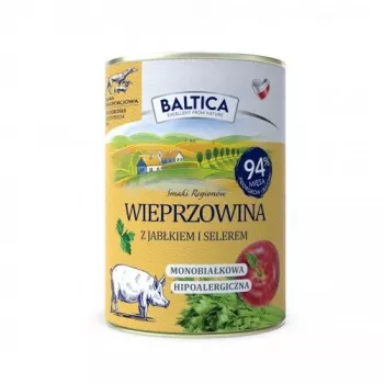 BALTICA regional flavours Kiauliena su obuoliu - šlapias šunų maistas - 400g