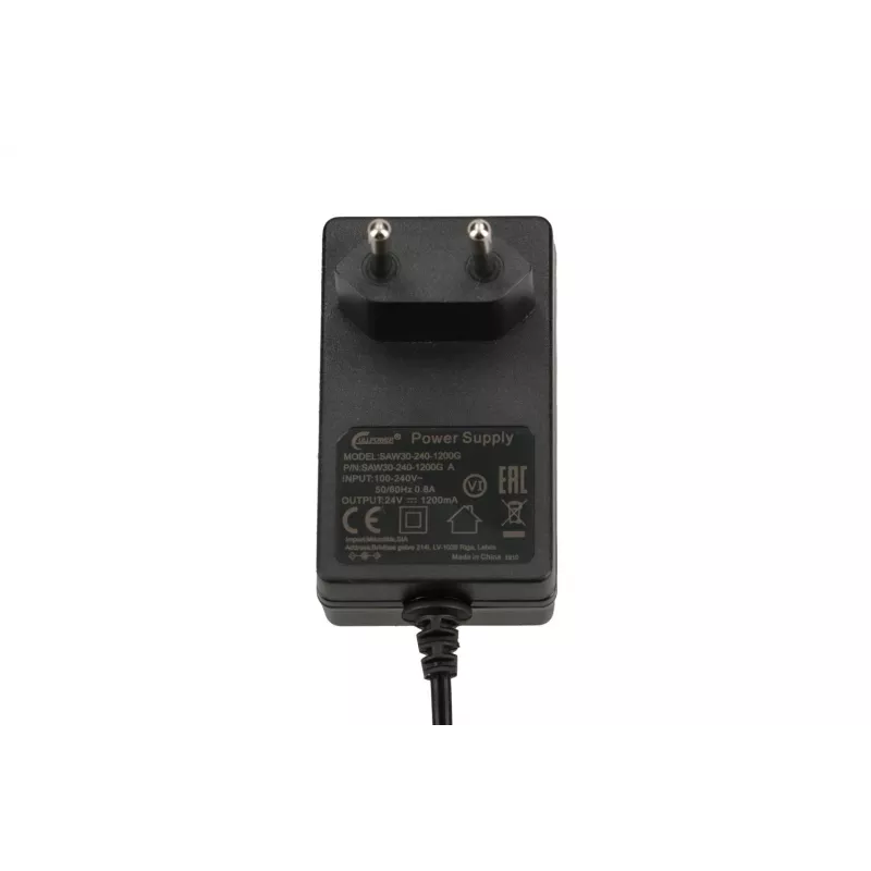 Maitinimo adapteris MikroTik SAW30-240-1200GA, vidinis 29 W, įėjimas 100–240 V, juodas