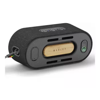 „The House Of Marley EM-JA021-SB“ nešiojamas vakarėlių garsiakalbis, stereofoninis, juodos ir geltonos spalvos, 20 W
