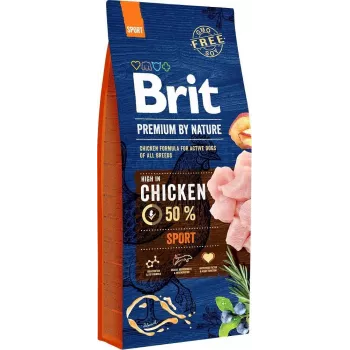 BRIT Premium by Nature Sport Chicken – sausas šunų ėdalas su vištiena – 15 kg