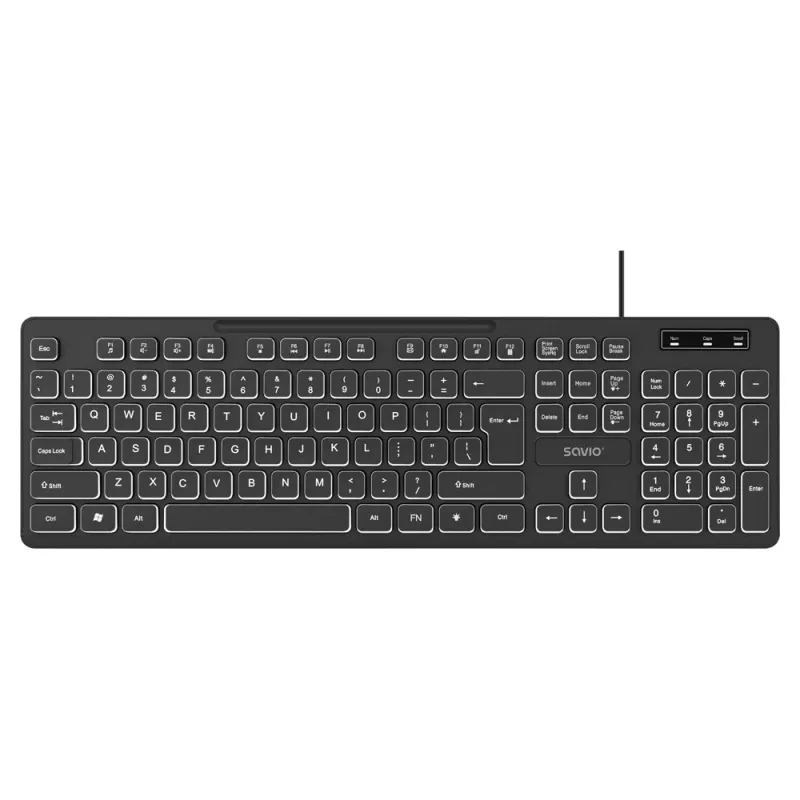 Savio KB-04 klaviatūra biurui / namams USB QWERTY UK International juoda