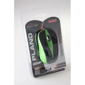 Laidinė optinė pelė 800 dpi juoda & žalia MT1091G