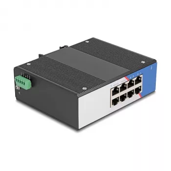 Pramoninis 8 prievadų Gigabit Ethernet jungiklis DELOCK 80163, nemodifikuojamas, metalinis korpusas