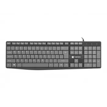 Pilno dydžio laidinė klaviatūra NATEC NKL-1507 USB QWERTY US International Pilka/Juoda, 105 klavišai, skaitmeninis blokas