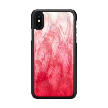 iKins apsauginis dėklas iPhone XS / XS S — rožinis ežeras ir juoda, polikarbonatinis