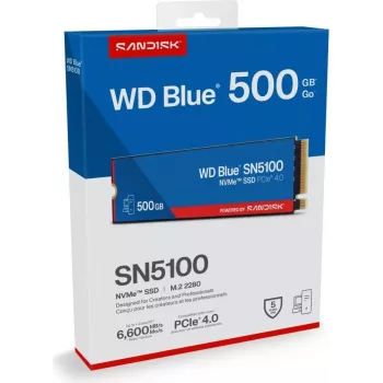 SanDisk 500GB WD BLUE SN5100 NVME SSD - Flash-Atmintis - spalvotas (WDBS4F5000ANC-WRSN)