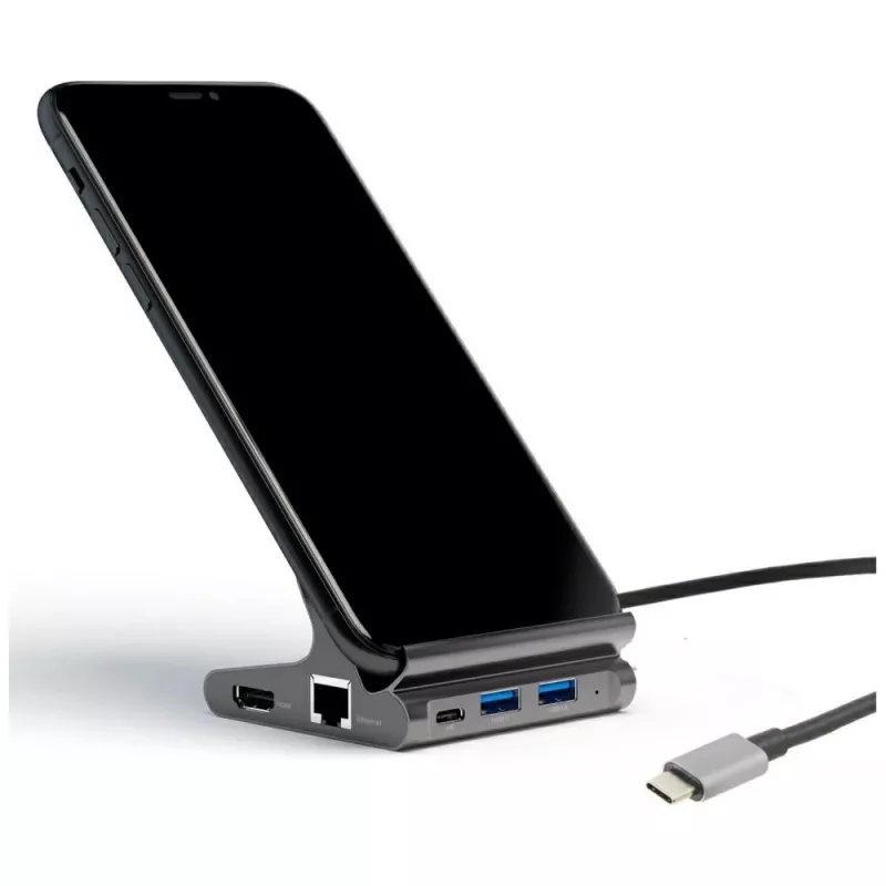 Stovas planšetei / išmaniajam telefonui 7in1 DeX HDMI/RJ45