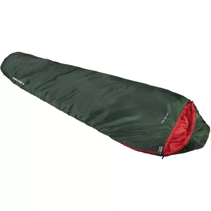 Miegmaišis High Peak Lite Pak 1200 Muminės formos Poliesteris Žalias, Raudonas 23263