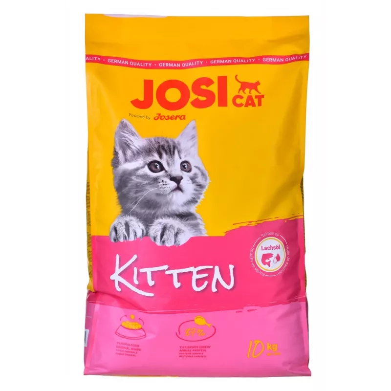 Sausas kačių ėdalas kačiukams JosiCat Kitten 10 kg – pilnavertė mityba augantiems kačiukams