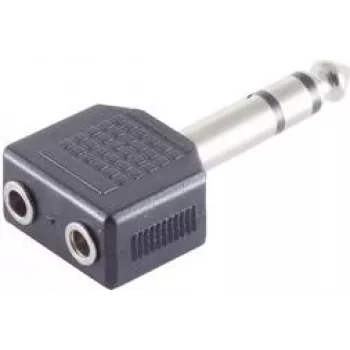 ShiverPeaks BS57071 Laido jungtis 6,3 mm Juodas Nerūdijantis plienas Kištukas/Lizdas