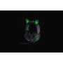 Razer Kraken V2 Pro Kitty Edition, laidinis, uždedamas ant galvos, juodas, žaidimų ausinių rinkinys
