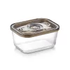 Caso VacuBoxx Eco M stiklinis vakuuminis indas su plastikiniu dangteliu, 0,8 l, skaidrus