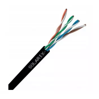 Tinklo kabelis Solarix SXKD-5E-UTP-PE UTP CAT5E 305 m juodas