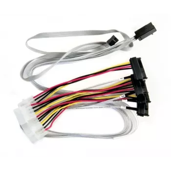 Microsemi Adaptec - Internes SAS-Kabel - mit Sidebands - SAS 6Gbit/s - 4-Lane - 4x Mini SAS HD (SFF-8643) (M) bis interne Stromversorgung, 4-polig, in