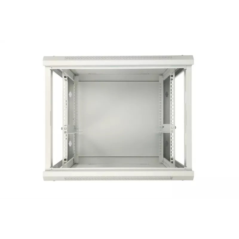 Extralink sieninis spintos stovas 9U 600x600 ASP pilkas, metalinės durys