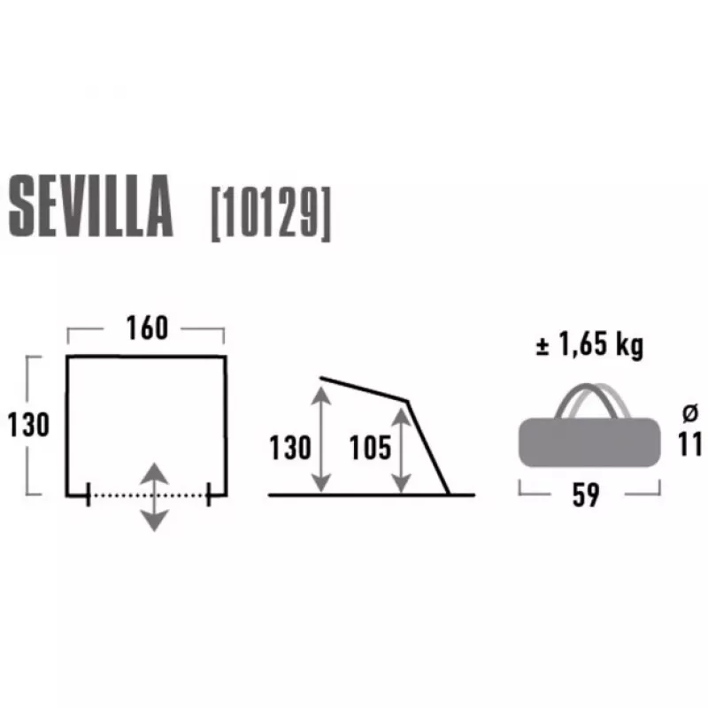 Pliažo pastogė High Peak Sevilla mėlyna pilka