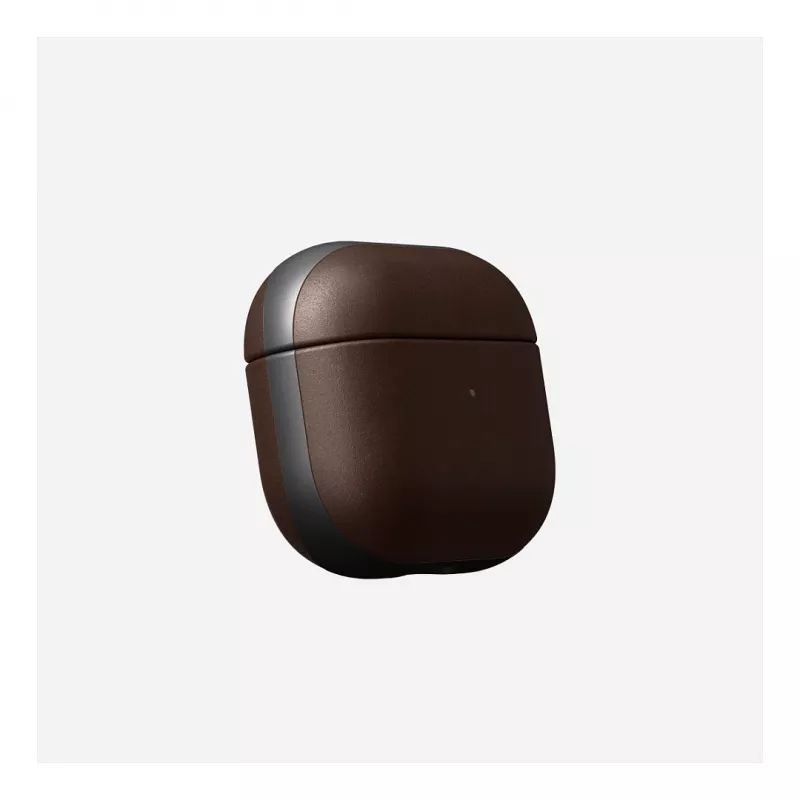Odinis AirPods dėklas Nomad V3 Rustic Brown – apsauginis odinis dangtelis AirPods įkrovimo dėklui