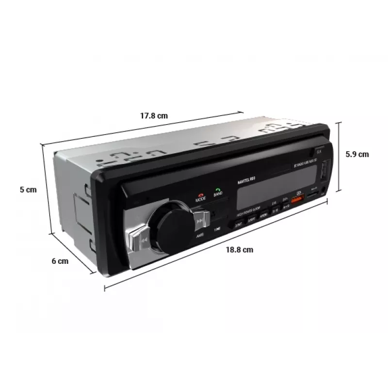 Navitel RD3 Media grotuvas su USB, Bluetooth, 4 x 50 W
