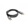 LANBERG DisplayPort (vyriškas) – HDMI (vyriškas) kabelis 1 m, 4K, juodas ir sidabrinis