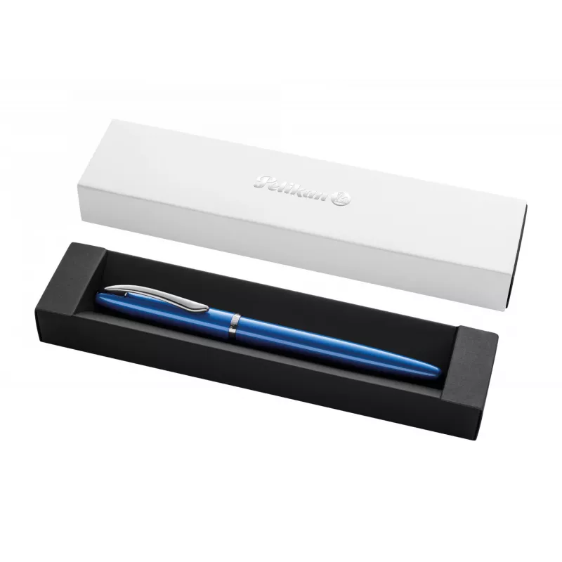 Parker stiliaus rašiklis Pelikan Jazz Noble Elegance P36 kasetinis, mėlynas sidabrinis