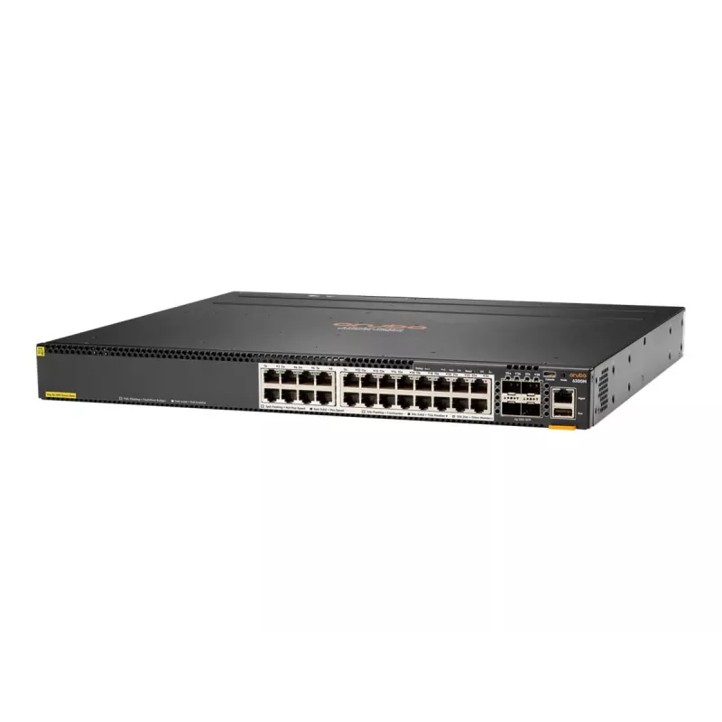 HPE Aruba 6300M - valdomas L3 komutatorius - 24 x 1/2,5/5/10GBase-T + 4 x 1/10/25/50 Gb SFP56 (aukštyn/stacking) - priekyje