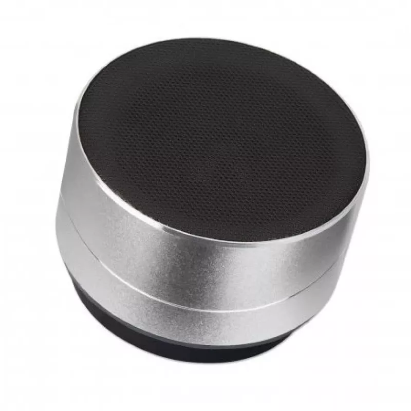 Manhattan Metallic Bluetooth garsiakalbis, atsparus vandens purslams, diapazonas 10 m, microSD kortelių skaitytuvas, Aux 3,5 mm jungtis, USB-A įkrovimo laidas (5 V įkrovimas), sidabrinis, trejų metų garantija