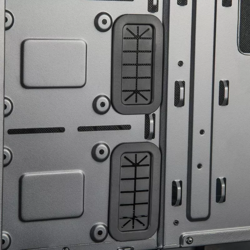 Korpusas MODECOM Oberon Pro Midi Tower – juodas, ATX/microATX/ITX, 7 lizdai, iki 395 mm GPU, 5 HDD/3 SSD vietos