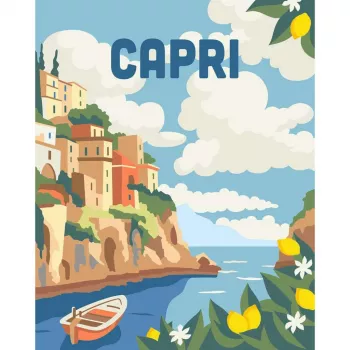 Ravensburger CreArt Capri – spalvinimo pagal skaičius rinkinys su akriliniais dažais