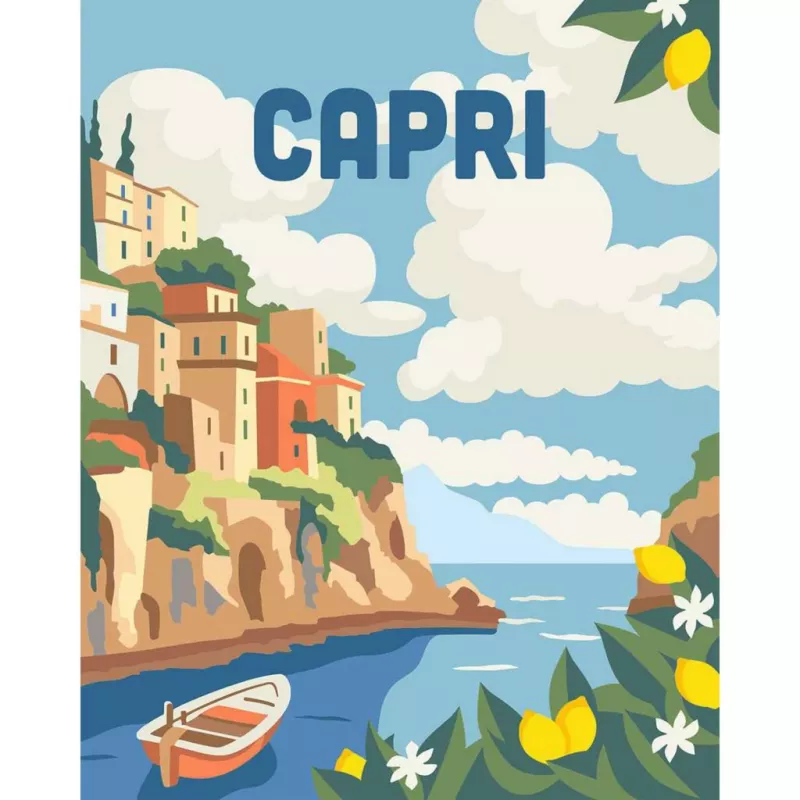 Ravensburger CreArt Capri – spalvinimo pagal skaičius rinkinys su akriliniais dažais