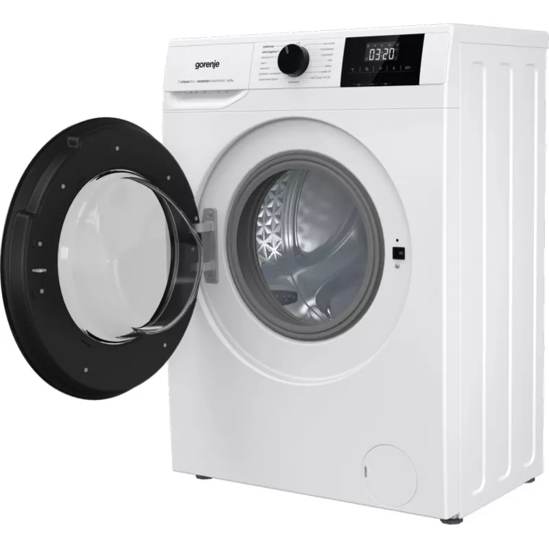 Laisvai pastatoma skalbyklė Gorenje W3NGPI72SBS, 7 kg, 1200 aps./min., inverterinis variklis, garų funkcija, 15 programų, balta
