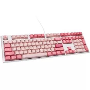 Ducky One 3 Gossamer Pink klaviatūra žaidimams USB US English rožinė, balta