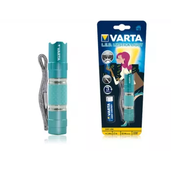 Rankinis žibintuvėlis Varta LED Lipstick Light turkiozinė rožinė