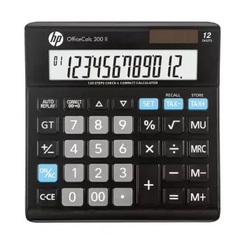 Stalinis skaičiuotuvas HP HP-OC 300 II su 12 skaitmenų ekranu, juodas