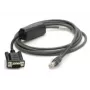 Zebra CBA-R10-S07ZBR nuoseklusis kabelis, juodas, 2,13 m, DB9 – RJ-45