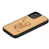 Dėklas iPhone 12 mini man and wood – spausdintas katinas su raudona žuvimi