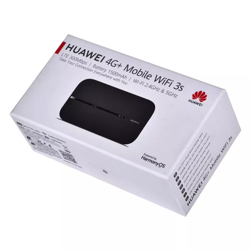 Huawei 4G Mobile WiFi 3 belaidis maršrutizatorius, dviejų juostų (2,4 GHz / 5 GHz), juodas