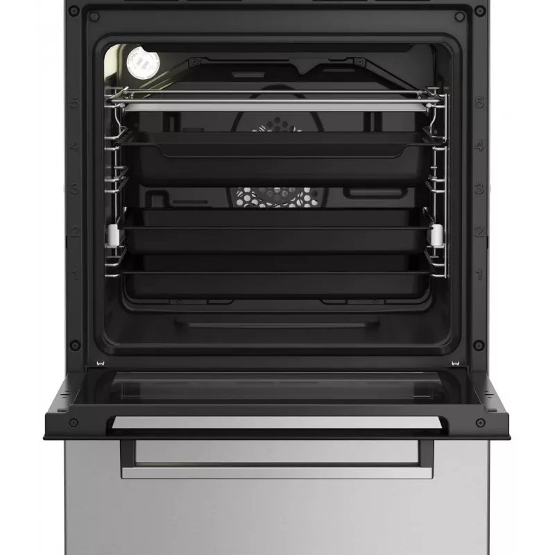 Dujinė-elektrinė viryklė BEKO FSM52330DX 5 degiklių 60 cm, energijos klasė A