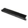 LogiLink Patch Panel 19, 24 prievadų, RJ-45, 1U, juodas