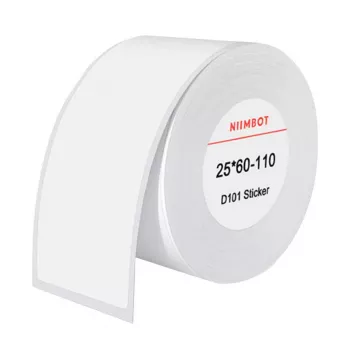 Termoetiketės NIIMBOT 25 x 60 mm baltos, 110 vnt