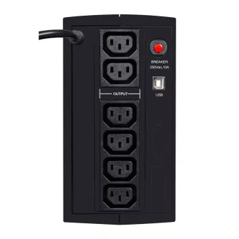 UPS EVER DUO 850 AVR USB - nepertraukiamo maitinimo šaltinis - AC 230 V - 550 W - 850 VA - vienfazis - 2 x Bleisure 5 Ah - USB - 6 išėjimo lizdai