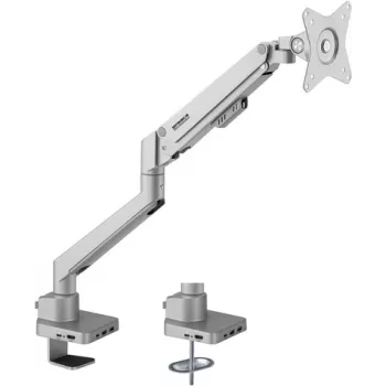 SpeaKa Professional SP-MM-600 Vieno monitorio stovas ant stalo 43,2 cm (17 inch) - 81,3 cm (32 inch) Dujinės spyruoklės technologija, Integruota dokovimo stotelė, Pakreipiamas, Sukiojamas (SP-10493144)