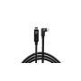 Tether Tools TetherPro USB-C į USB-C stačiu kampu juoda