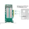DeLOCK PCI Express x8 kortelė su 2 vidiniais NVMe M.2 Key M lizdais, bifurkacija, Low Profile formato