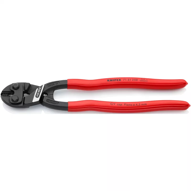 Kompaktiški varžtų pjaustytuvai KNIPEX CoBolt XL 71 31 250, raudoni, ilgis 250 mm